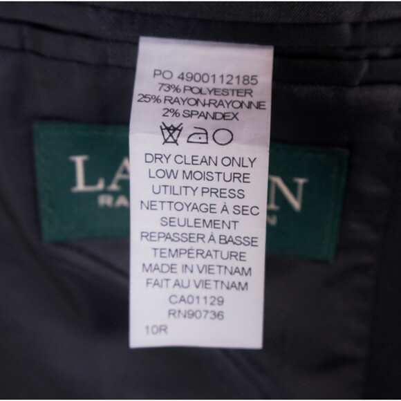 Lauren Ralph Lauren Blazer Boys 10R Micro Check Two Button Dual Vent Suiting - Picture 11 of 13